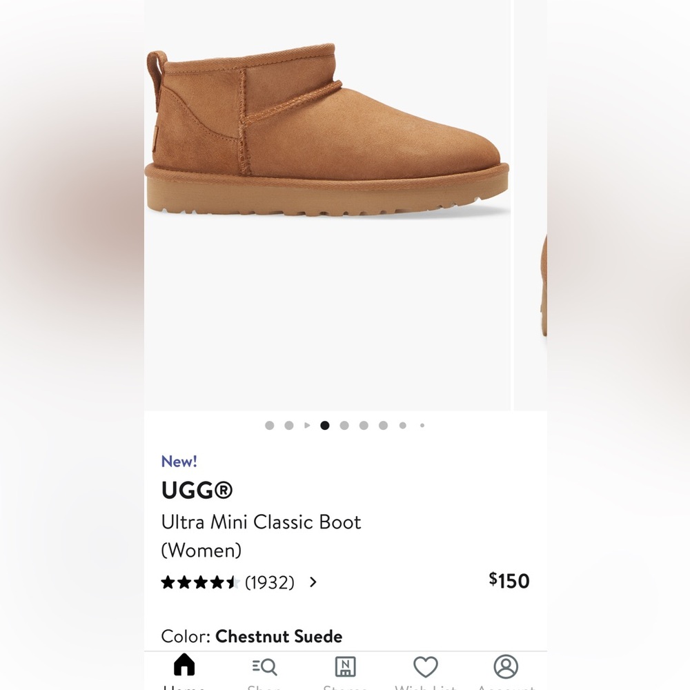 UGG ULTRA MINI BOOT, chestnut, size 8, good condition